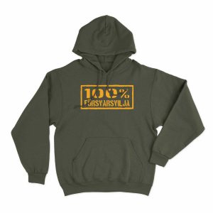 100% Försvarsvilja | Huvtröja