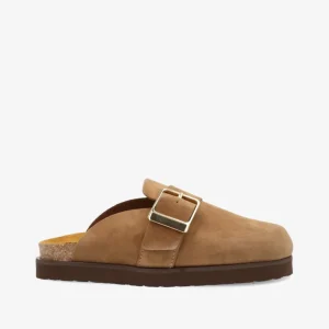 OFELIA - Taupe ruskind - Mules Dame