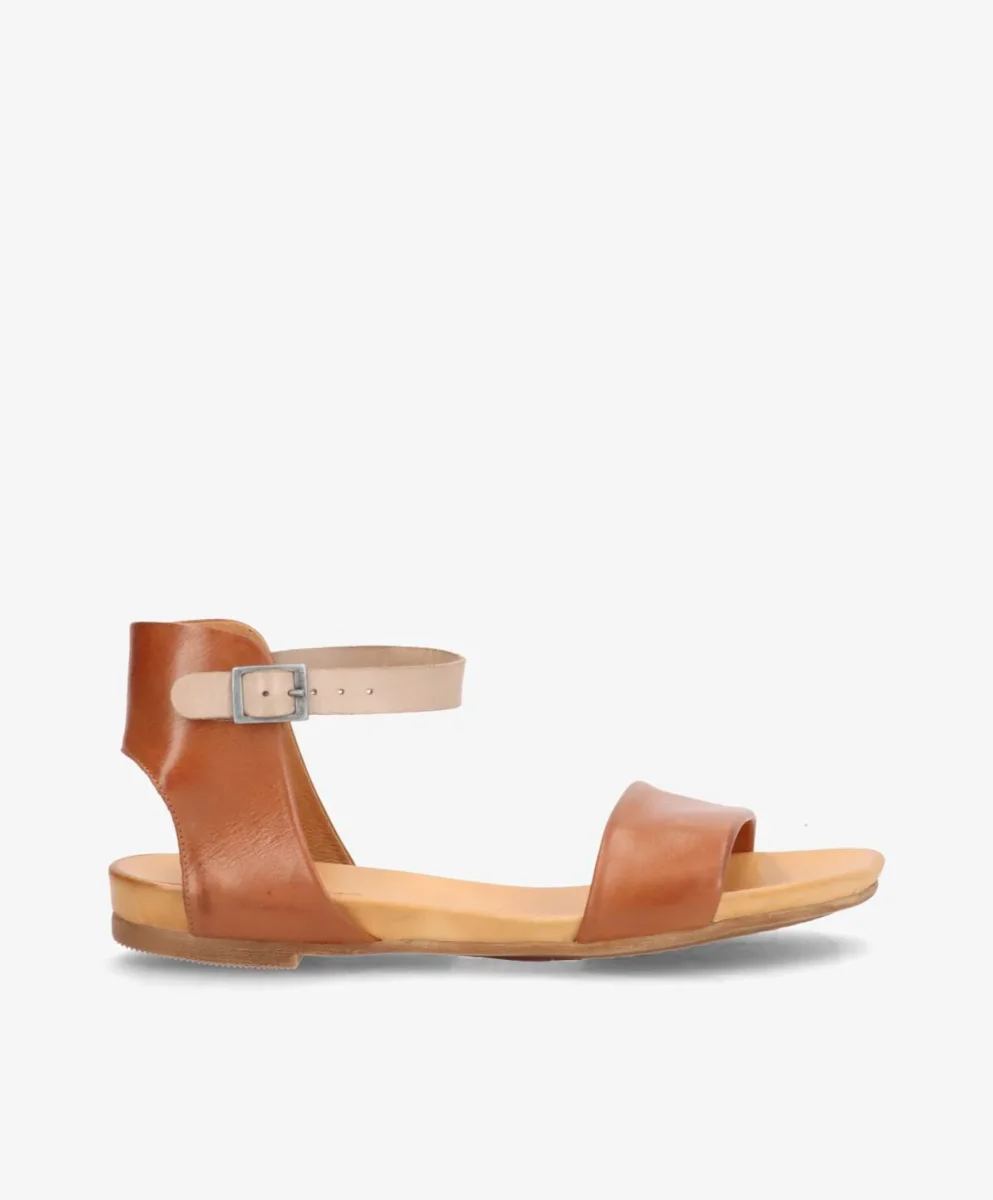 ANNIKA - Brun/taupe læder - Flade sandaler - Bild 2