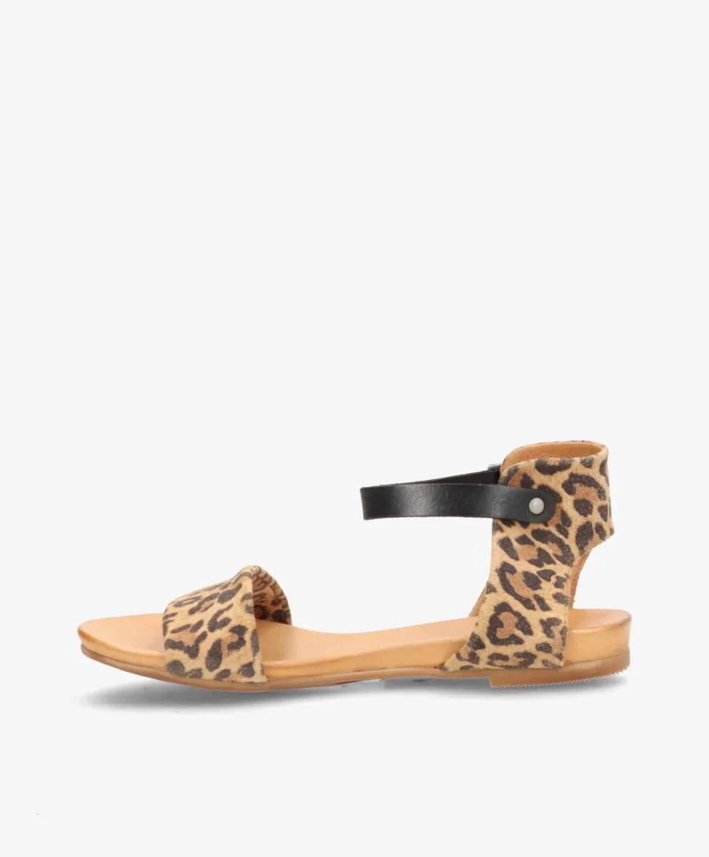 ANNIKA S - Leopard/sort ruskind - Flade sandaler - Bild 5