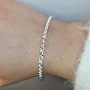 Armband ärtlänk sterling silver - Bredd 3,3mm