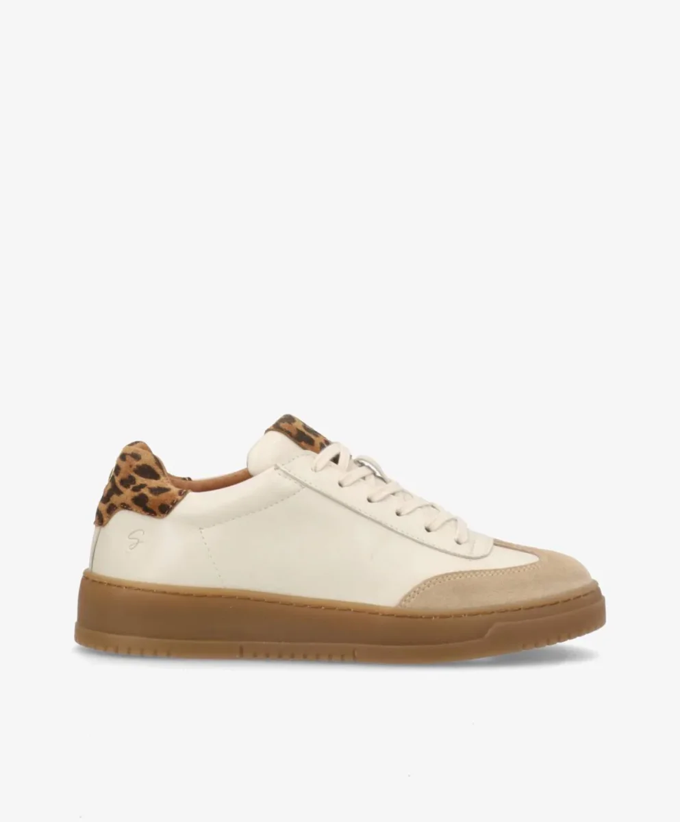 PRIME BEAT LS - Råhvid-taupe læder-ruskind - Sneakers low Dame - Bild 2