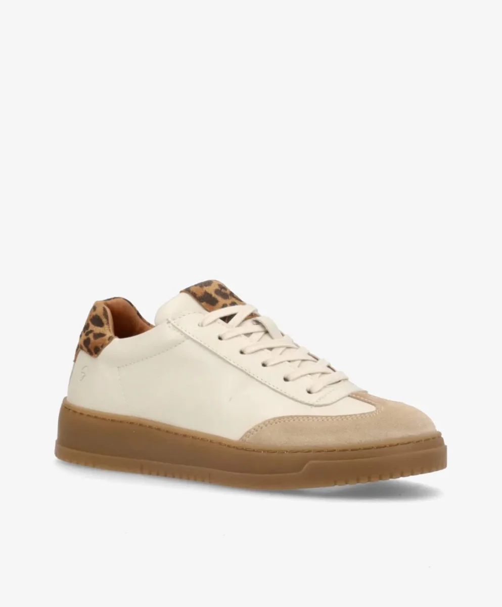 PRIME BEAT LS - Råhvid-taupe læder-ruskind - Sneakers low Dame - Bild 3