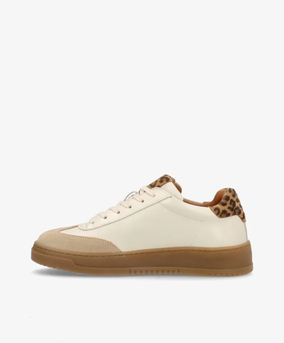 PRIME BEAT LS - Råhvid-taupe læder-ruskind - Sneakers low Dame - Bild 4