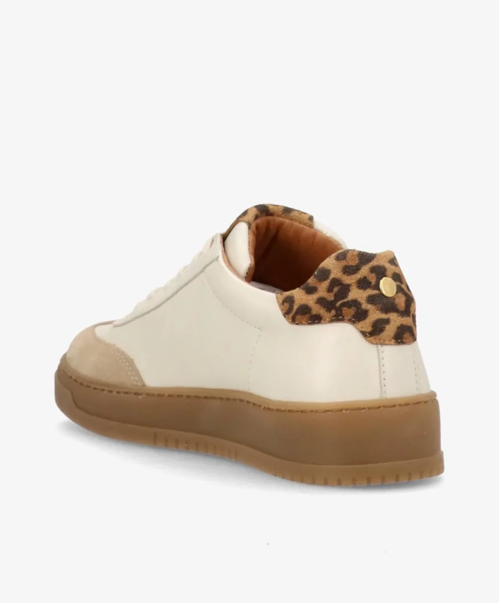 PRIME BEAT LS - Råhvid-taupe læder-ruskind - Sneakers low Dame - Bild 5