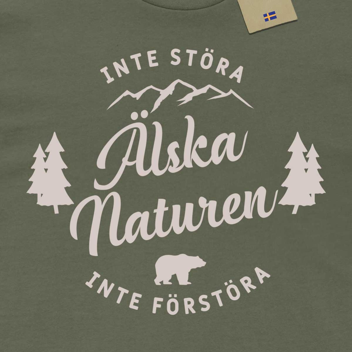 Älska Naturen | T-shirt - Khaki - Bild 3