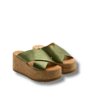Apair Grøn Sandal Med Høj Sål