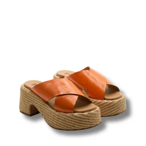 Apair Orange Sandal Med Høj Sål