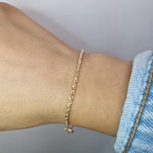 Armband Ankarlänk 2mm 18k guld