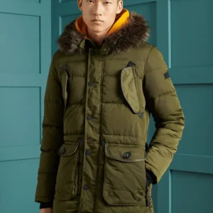 Armégrön Superdry Parka Vinterjacka för män