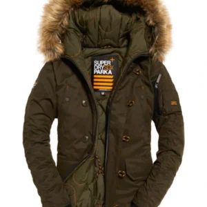 Army Green Superdry SDX Parka Jacka för män
