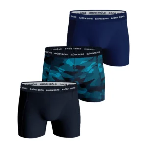 Björn Borg 3-Pack Boxer Shorts Blå - Mørkeblå - Mønster