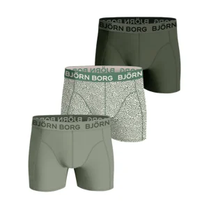 Björn Borg 3-Pack Boxer Shorts Lysegrønne Farver - Mønster