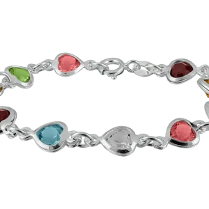 Barn Armband Färgglatt Silver