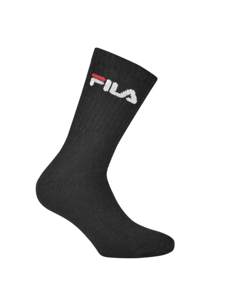 FILA Sort Crew Logo Terry Tennissokker 3 Pack Unisex - Bild 2