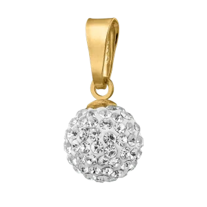 Hängsmycke kristallboll 18k guld