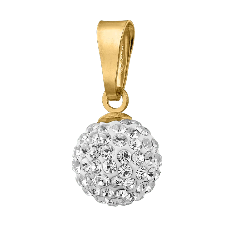 Hängsmycke kristallboll 18k guld