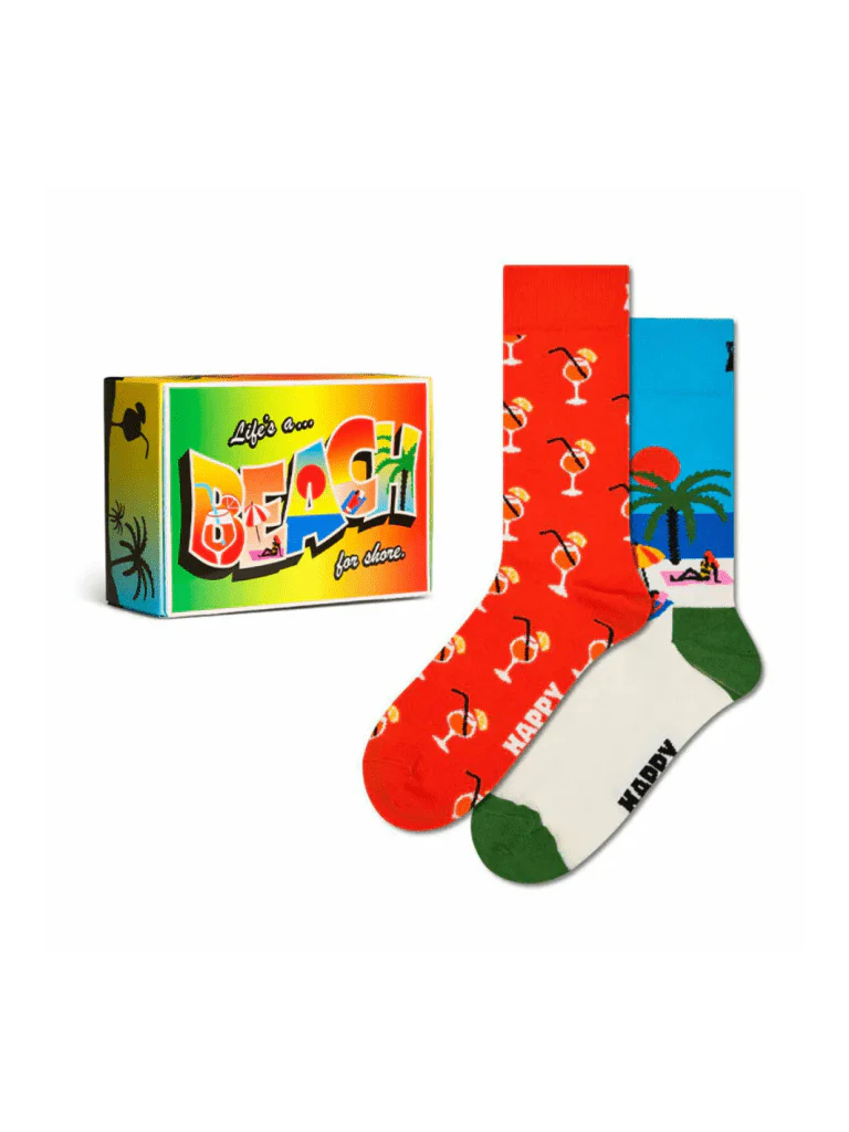 Happy Socks 2-Pack Strand Gaveæske Til Ham - Bild 2