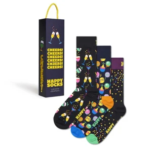 Happy Socks 3-Pack Fest Gaveæske Til Ham og Hende