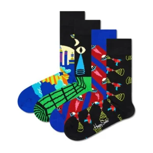 Happy Socks 4-Pack Space Gaveæske Til Ham