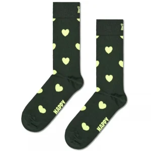 Happy Socks Mørkegrøn Strømpe Med Hjerter