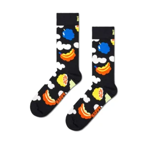 Happy Socks Sort Frugt Sky Strømpe Til Ham