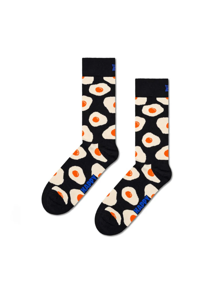 Happy Socks Sort Spejlæg Strømpe Til Ham