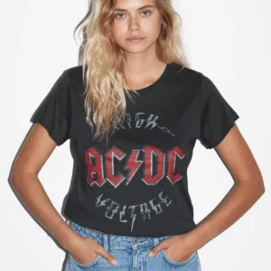 Charcoal Icôn AC/DC högspännings-T-shirt för kvinnor