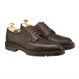 Lanark 3 Derby, Dark Brown Rough-Out Suede ‘Vibram’ Crockett & Jones