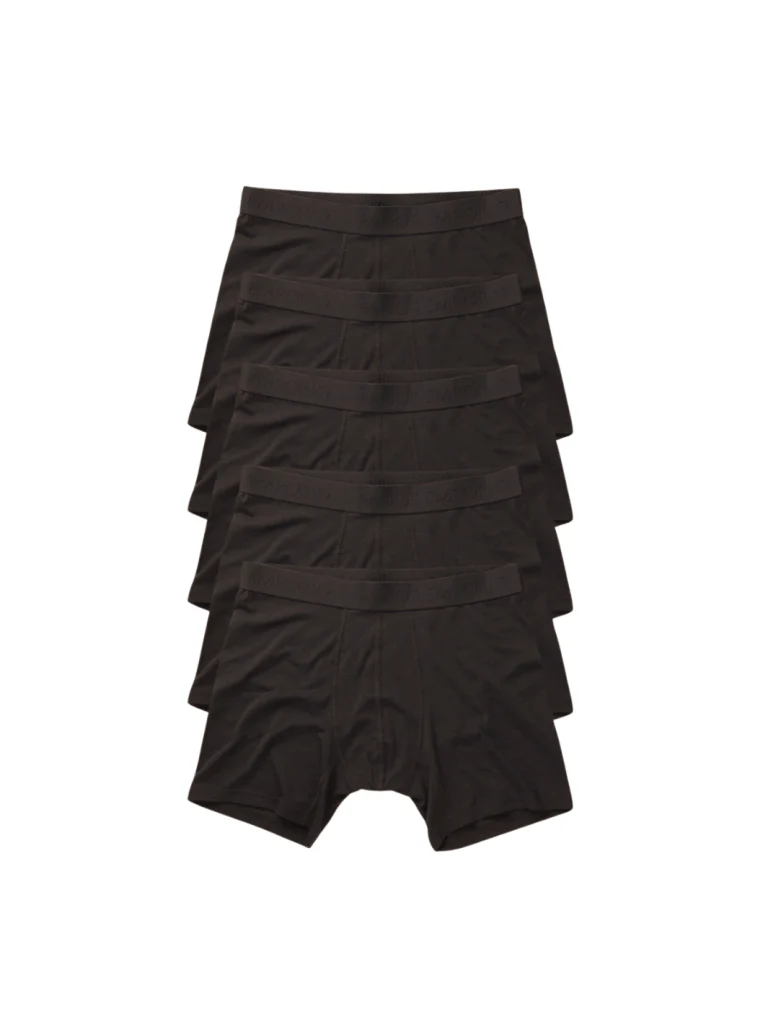 Panos Emporio Basic Sort 5-Pack Bambus Boxershorts Til Ham - Bild 2