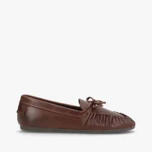 FEATHER - Mørkebrun læder - Loafers Dame
