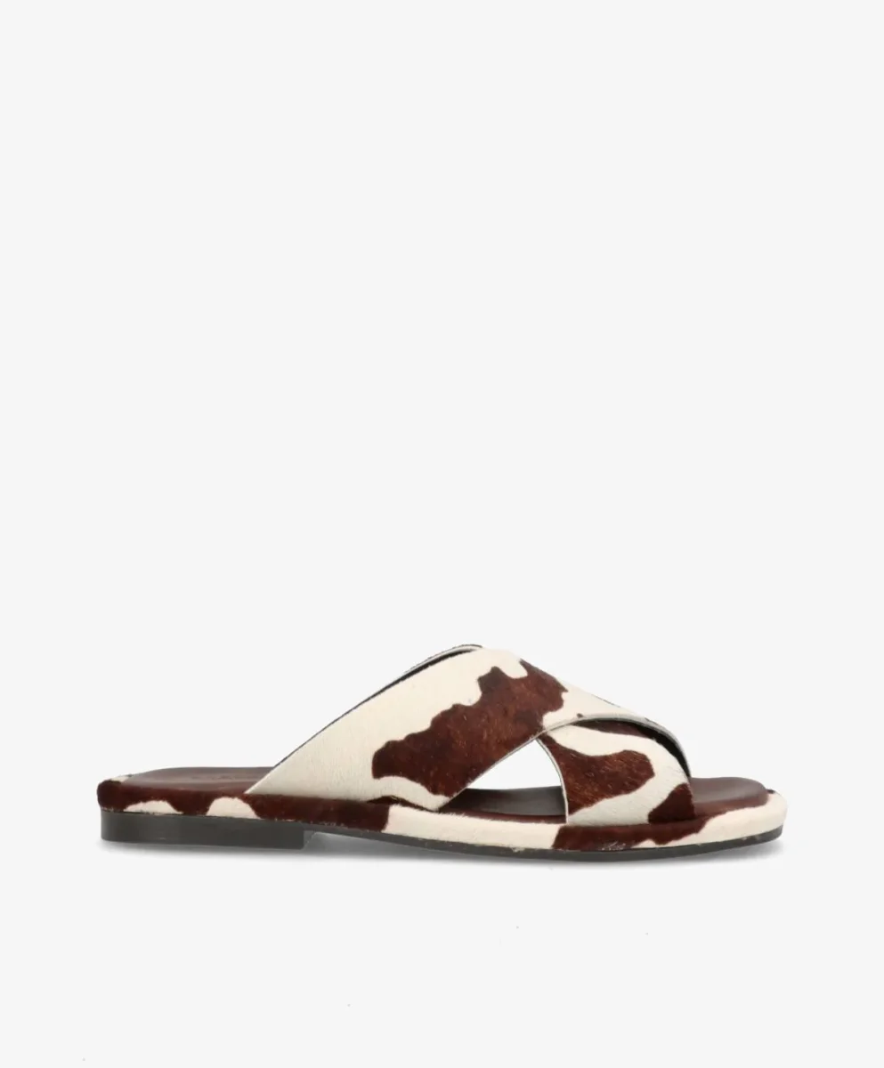 ONRY Ha - Cow brun pony hair læder - Flad sandal Dame - Bild 2