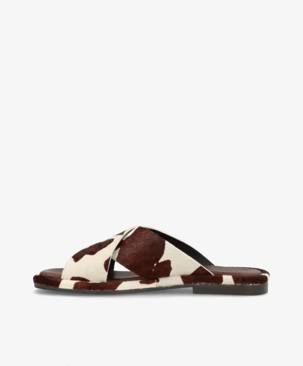 ONRY Ha - Cow brun pony hair læder - Flad sandal Dame - Bild 4