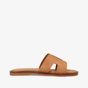 BIENNE - Cognac læder - Sliders Dame