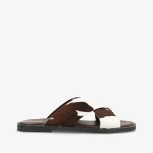 BIONNE Ha - Cow brun pony hair læder - Sliders Dame