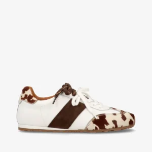 NOVEL LHa - Hvid m. koprint læder - Sneakers low Dame