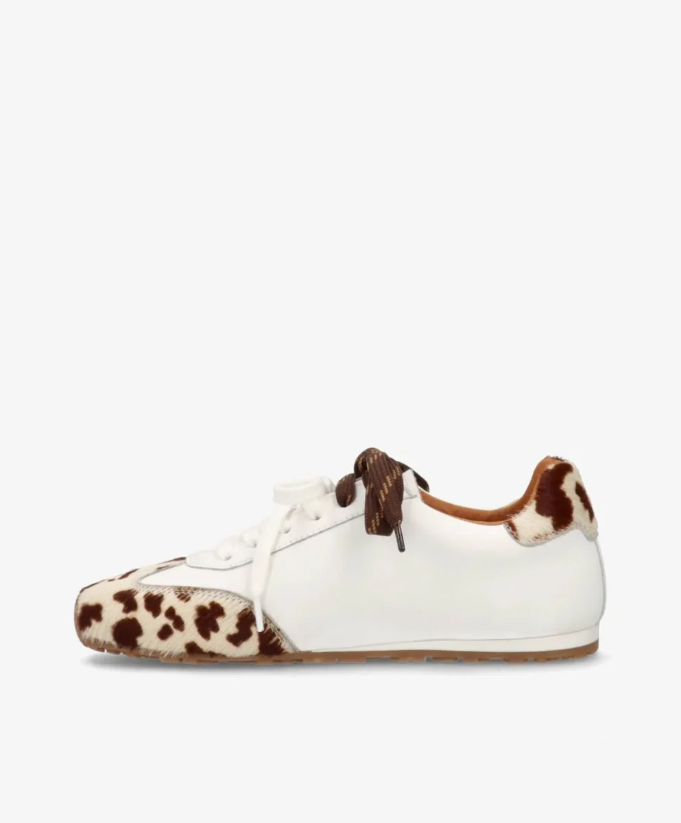 NOVEL LHa - Hvid m. koprint læder - Sneakers low Dame - Bild 4