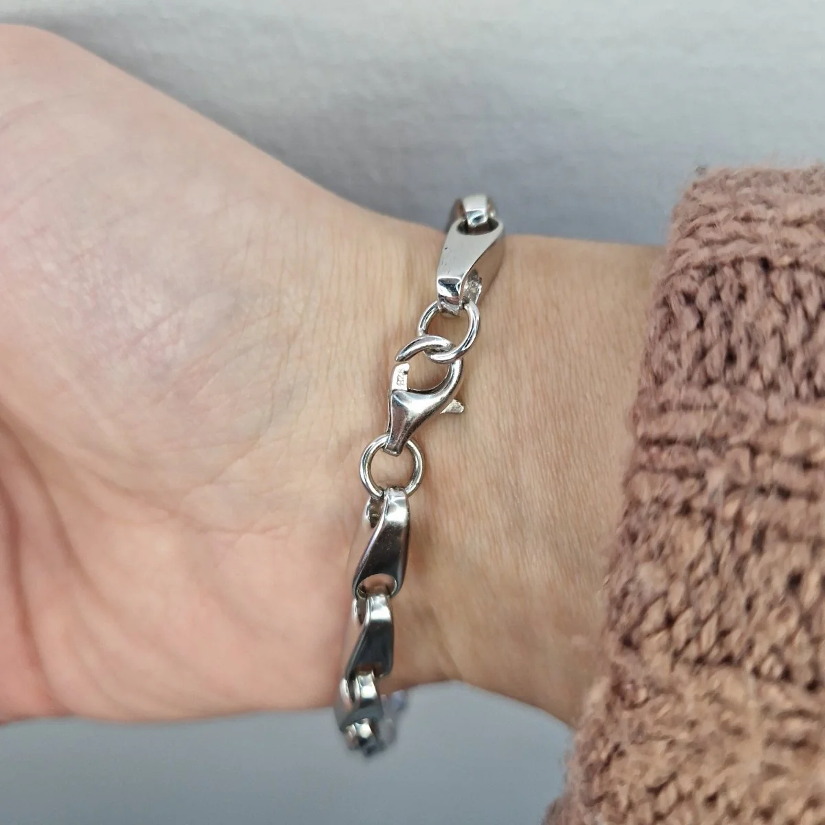 Stilrent massivt silverarmband - Bild 4