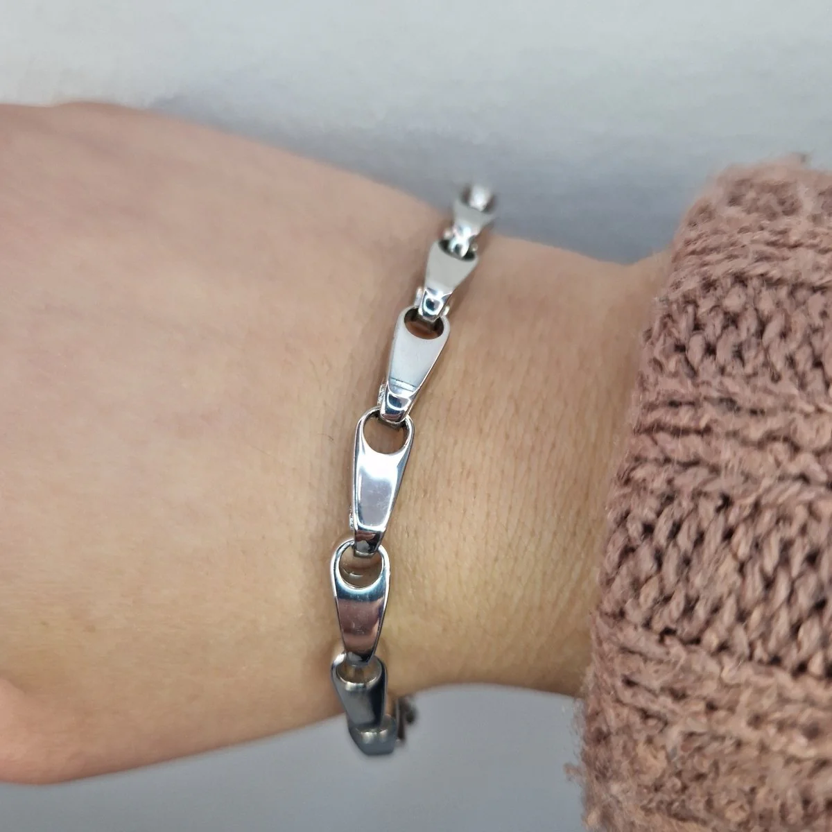 Stilrent massivt silverarmband - Bild 3