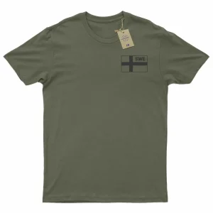 Sverigeflagga - SWE - Svart tryck | T-shirt