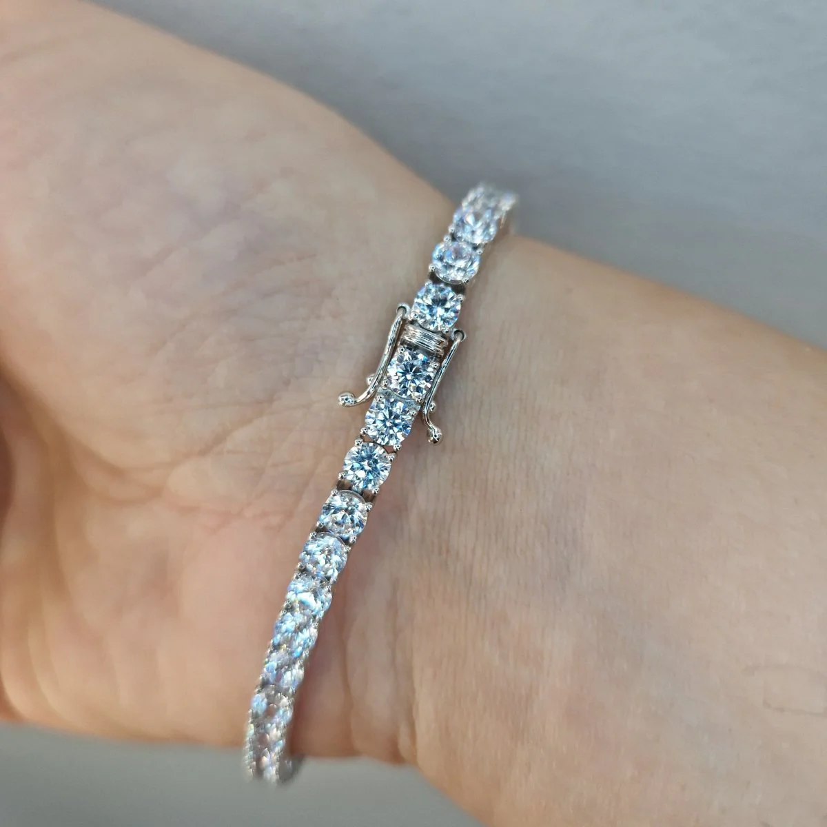 Tennisarmband 18karat vitguld 4mm - Bild 4