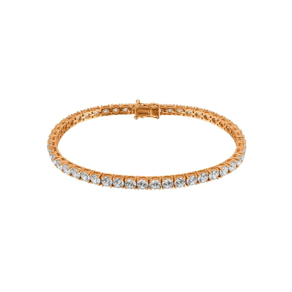 Tennisarmband med kristaller 18k guld - Bild 2