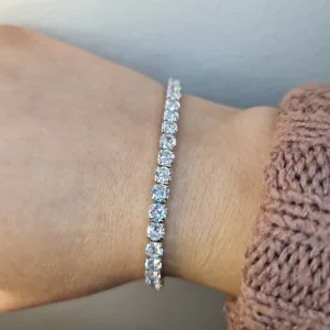 Tennisarmband vitgulds pläterad