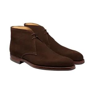 Tetbury Chukka Boot, Dark Brown Suede ‘Dainite’ Crockett & Jones