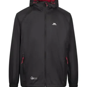 Trespass Sort Qicpac Unisex Regnjakke