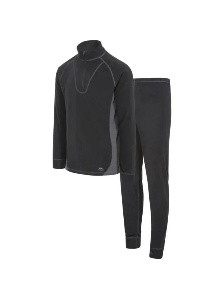 Trespass Sort Thriller Unisex Fleece Skiundertøj - Bild 3